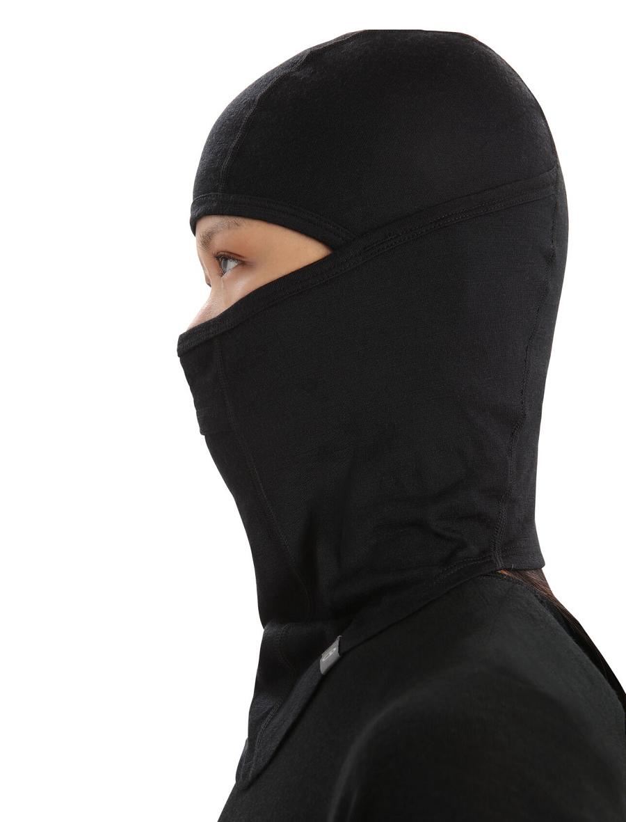 Black Men's Icebreaker Unisex Merino Oasis Balaclava Headband | USA 1083NWYB